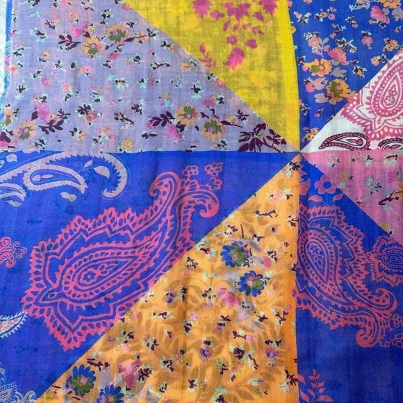 Moksha Anthropologie Luxury 100% Wool Multi Print Infinity Scarf NWT - Picture 5 of 8